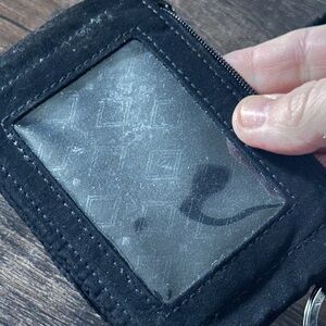 Vera Bradley Black zipper pouch / lanyard